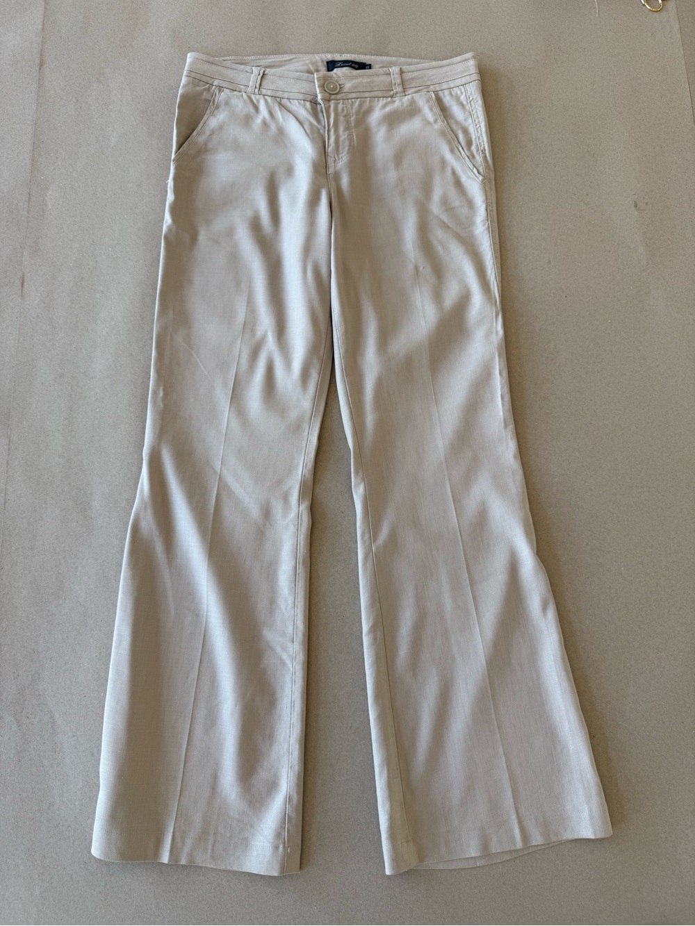 Anthropologie — Level 99 Tan Linen & Lyocell Trousers — Size 27
